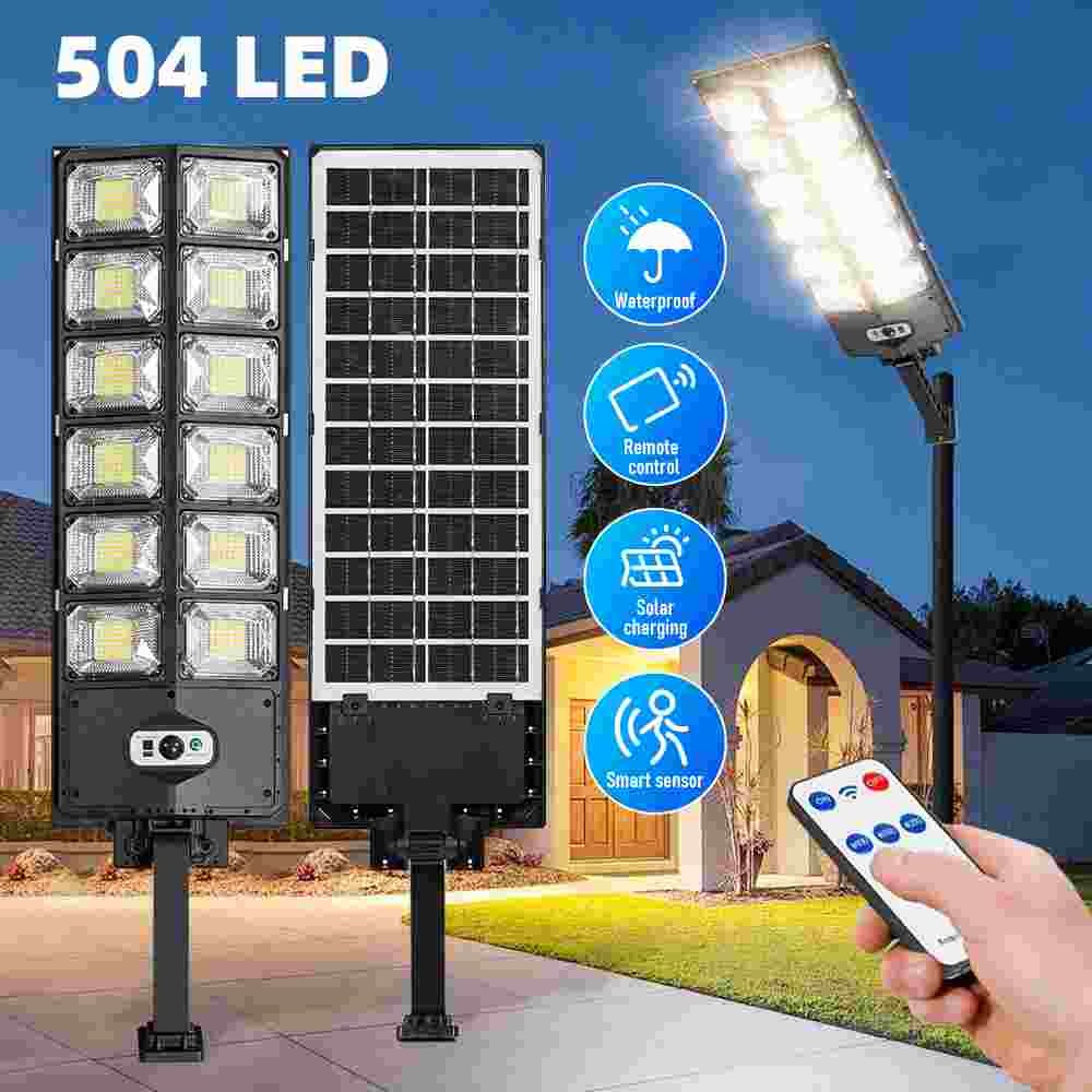 Commercial 1000000LM LED Outdoor Dusk to Dawn Solar Street Light Road Area Lamp