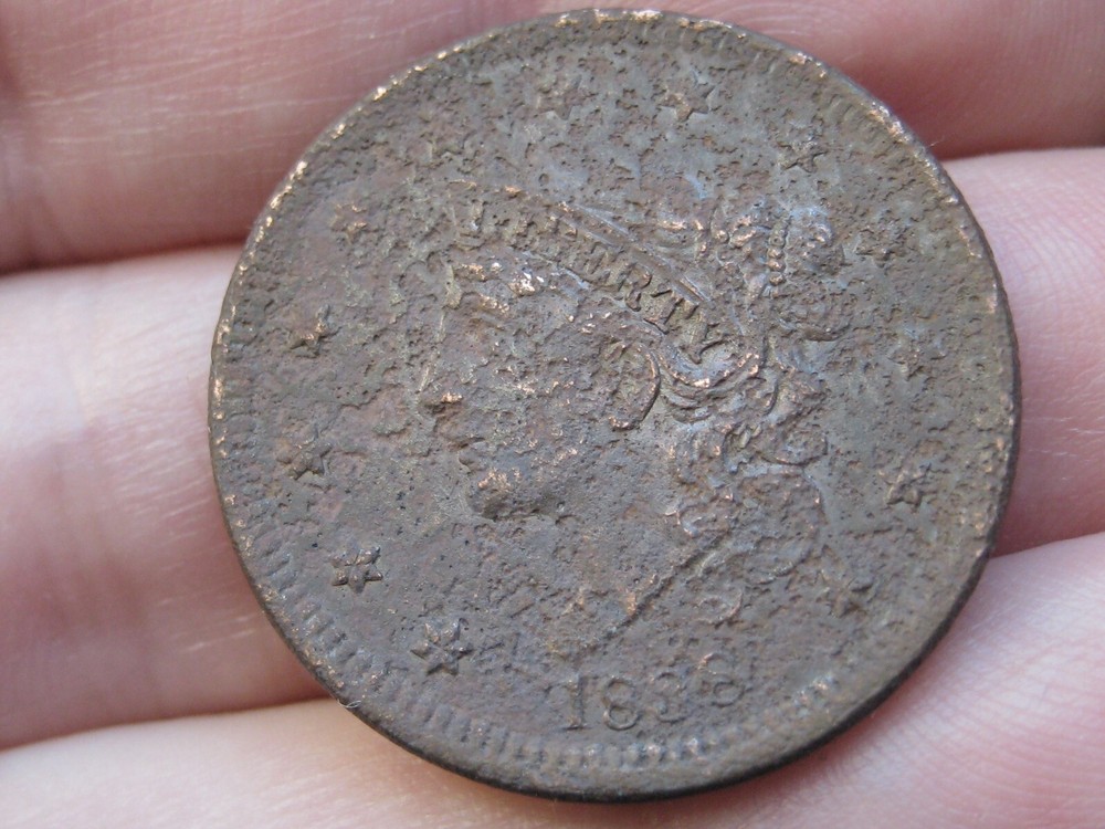 1838 Matron Head Modified Large Cent- VF/XF Details