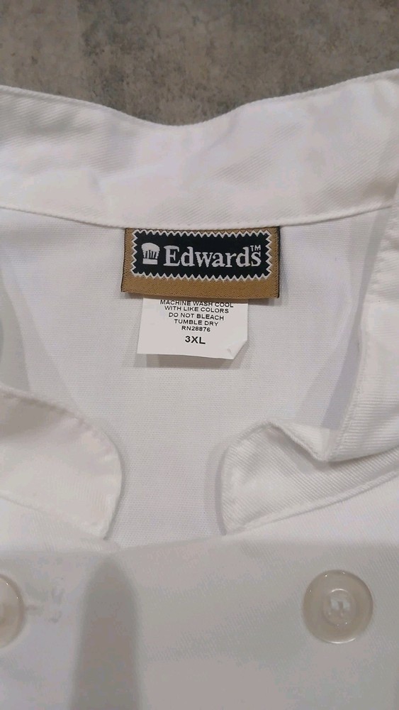 Edwards 10 Button Chef Jacket Size 3XL New