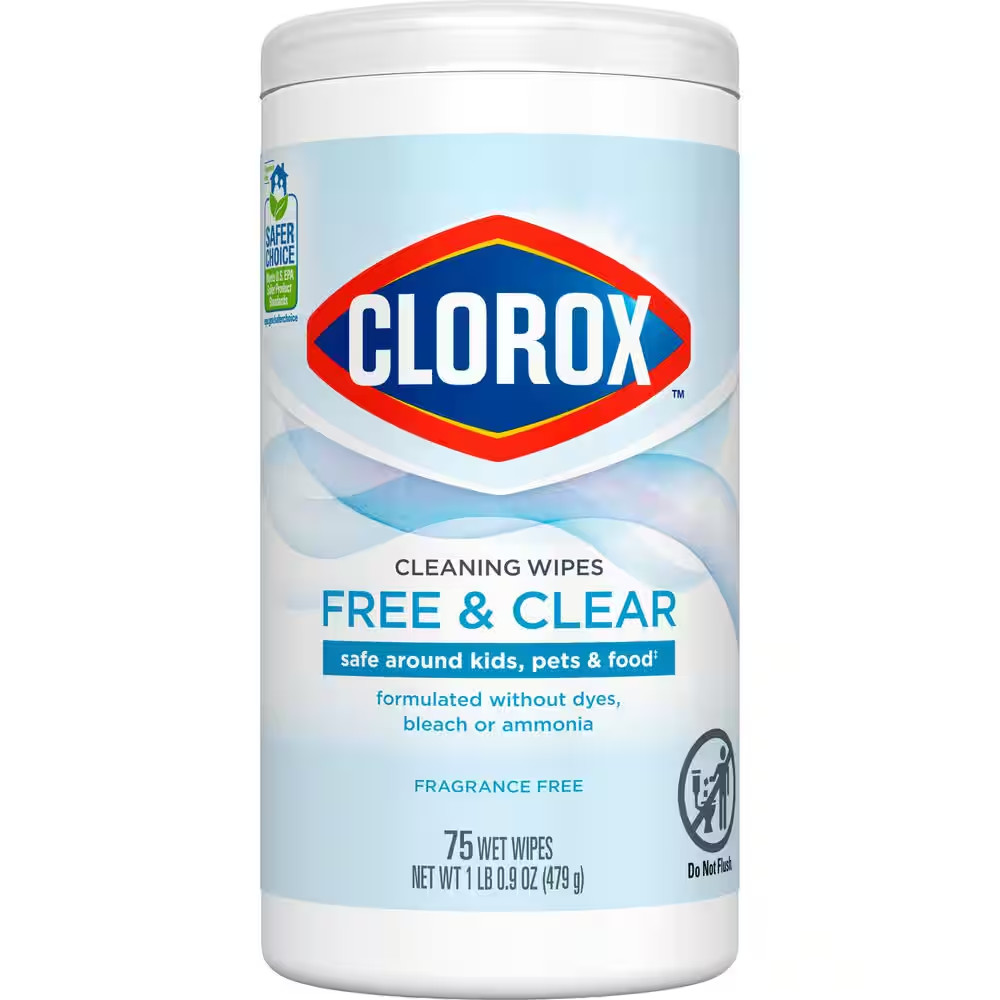 75-Count Free & Clear Compostable All-Purpose Cleaning Wipes (3 Pack)