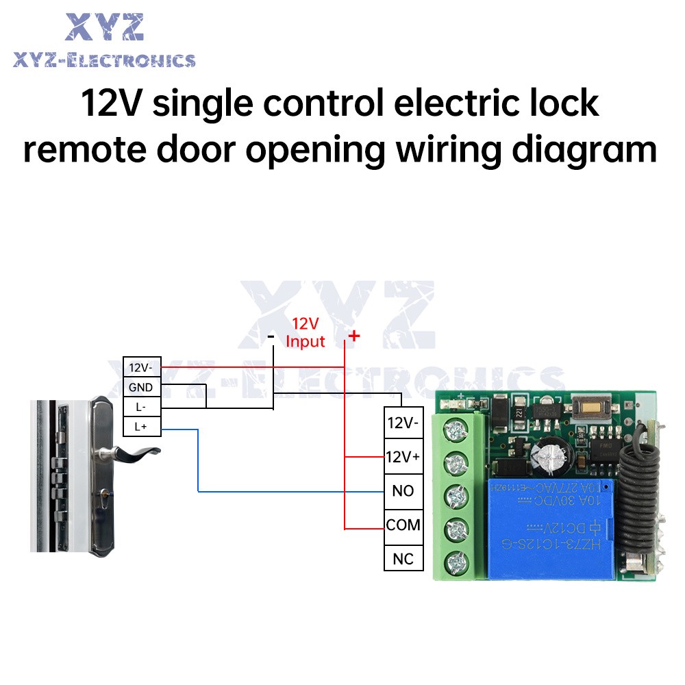 433Mhz Universal Wireless Remote Control Switch DC 12V Receiver Transmitter Set