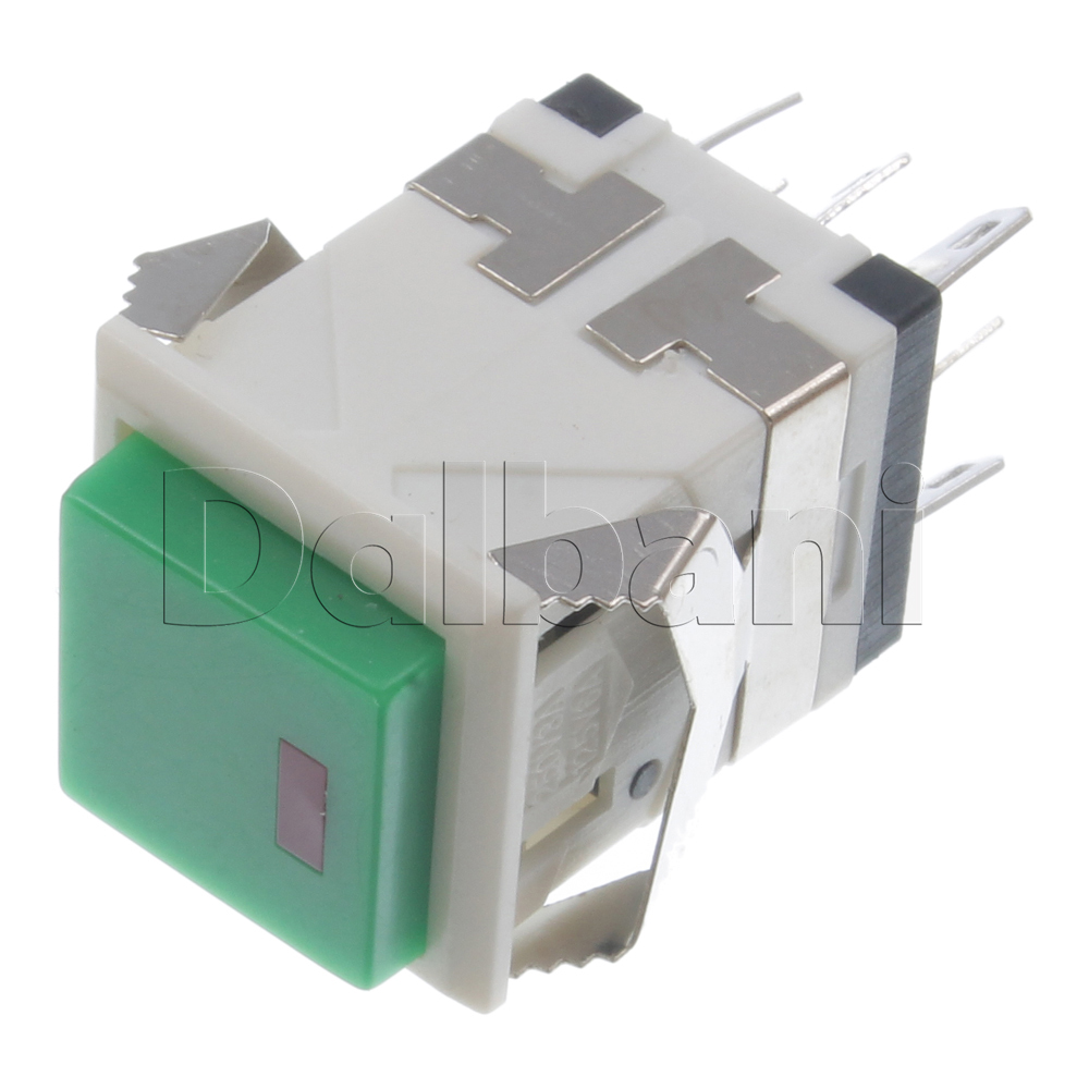 2pcs KD2-22 Square LED Push Button Micro Switch 3A 250V Green 8 Pin