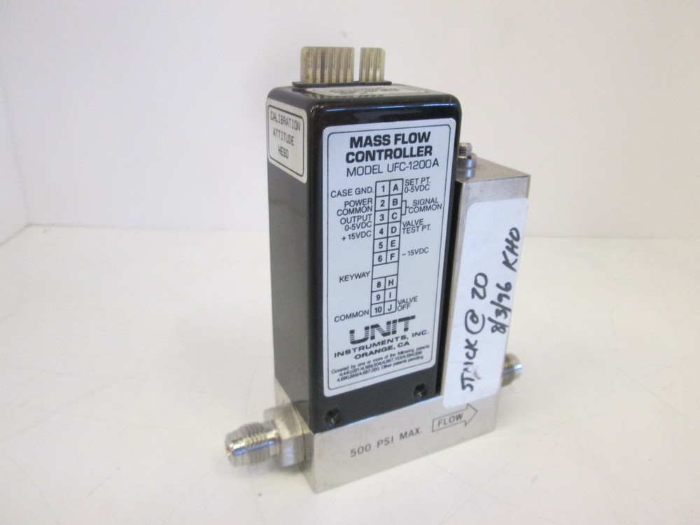 Unit Instruments, UFC-1200A, Mass Flow Controller, 200 SCCM, NF3, Used