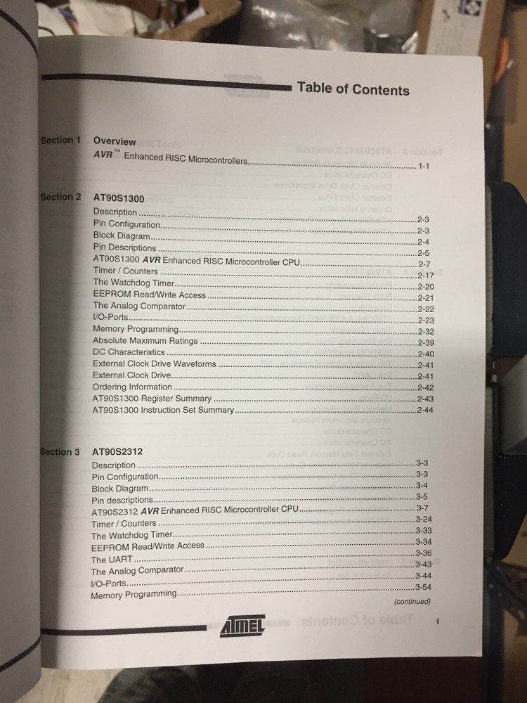 Data Book = Atmel AVR / AT89 MCUs - Memory - Configurable Logic 1995/1996/1997 =