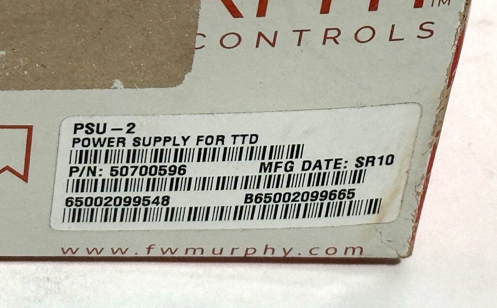 Murphy PSU-2 50700596, Direct-mounted, Div 2 Power Supply PSU for TTD