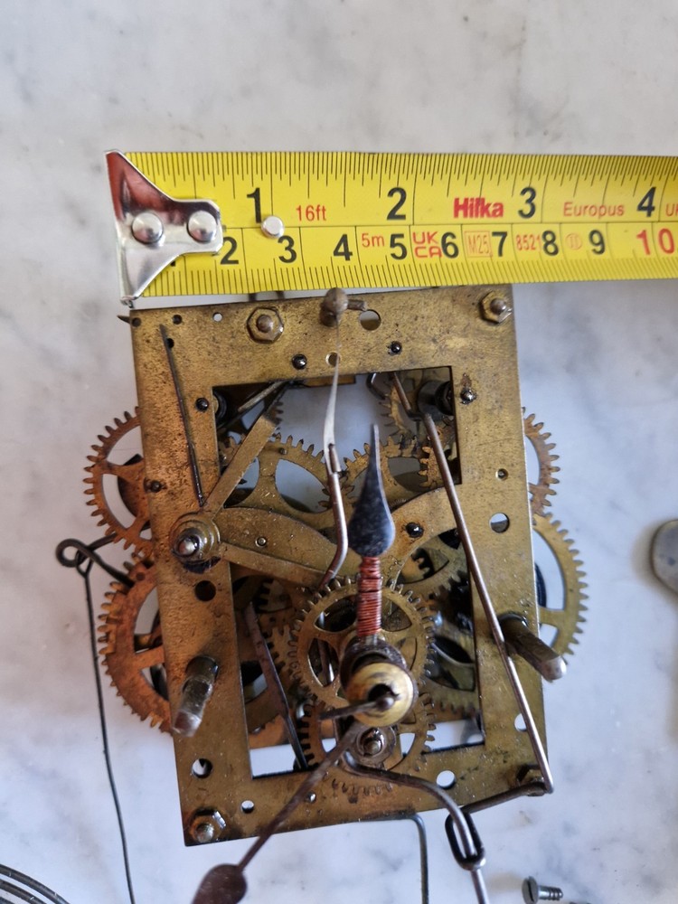Antique American Clock Movement And Dial Gong Ect