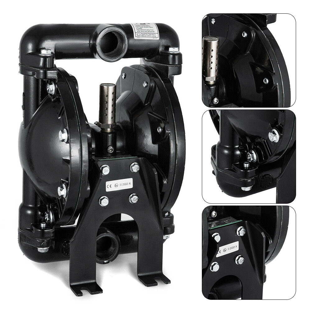 Air-Operated Waste Oil Transfer Pump 35Gpm Pneumatic Dual Diaphragm Pump 120PSI