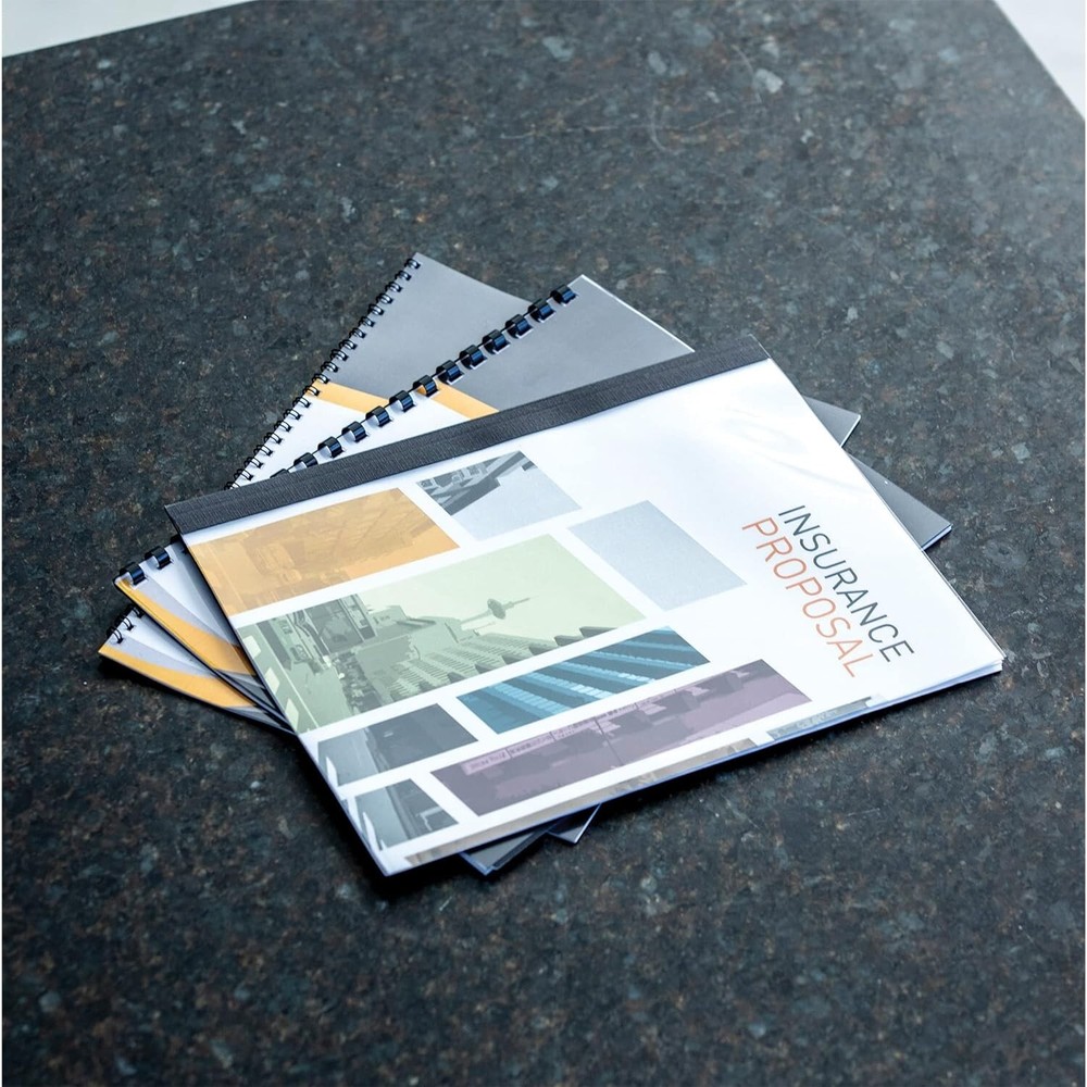 Heavy-Duty Thermal Binding Covers - Durable Material, Elegant Back - 10-Pack