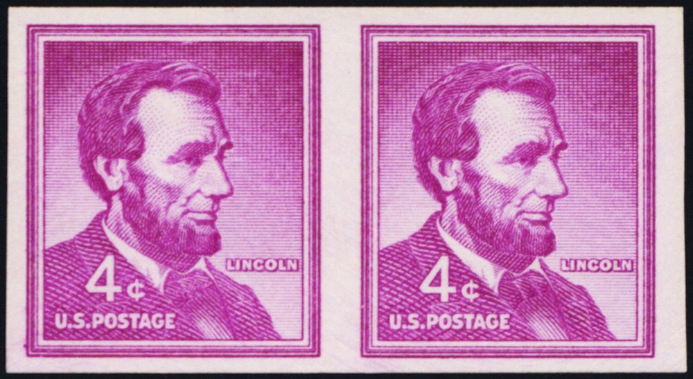 1058a, Mint NH 4¢ Imperforate Error Pair * Stuart Katz