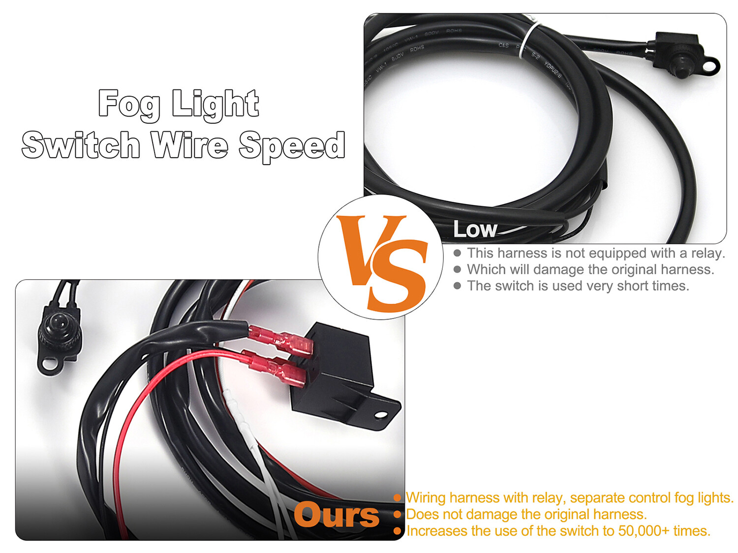 4.5" LED Auxiliary fog Light for Harley Touring street electra glide 06-up