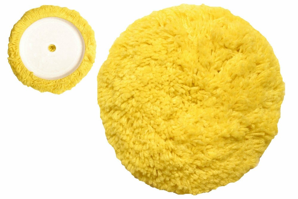 7-1/2” Wool Blend Hook & Loop Polishing Pad Medium Cutting & Polishing - 2 Pack