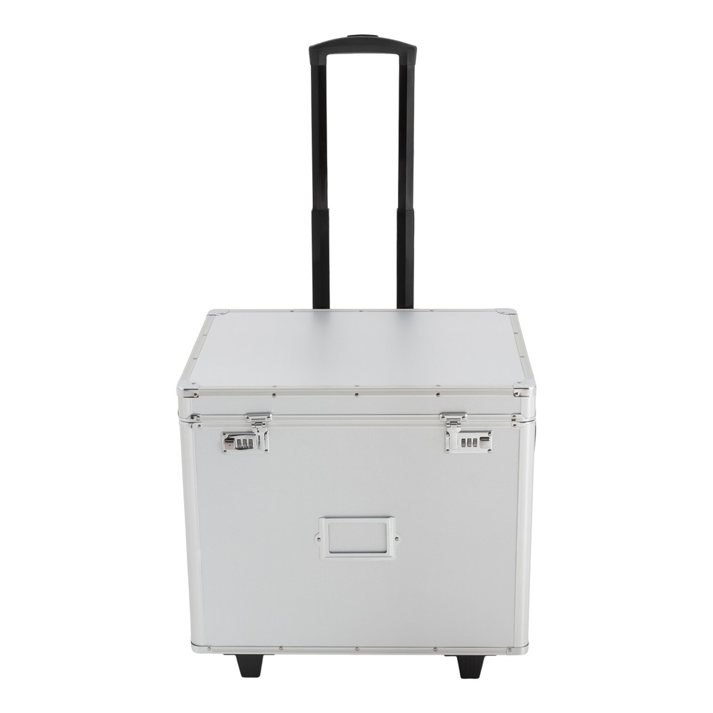 Freestanding File Organizer Box Rectangular Storage Box Silver 48.8*38*41cm