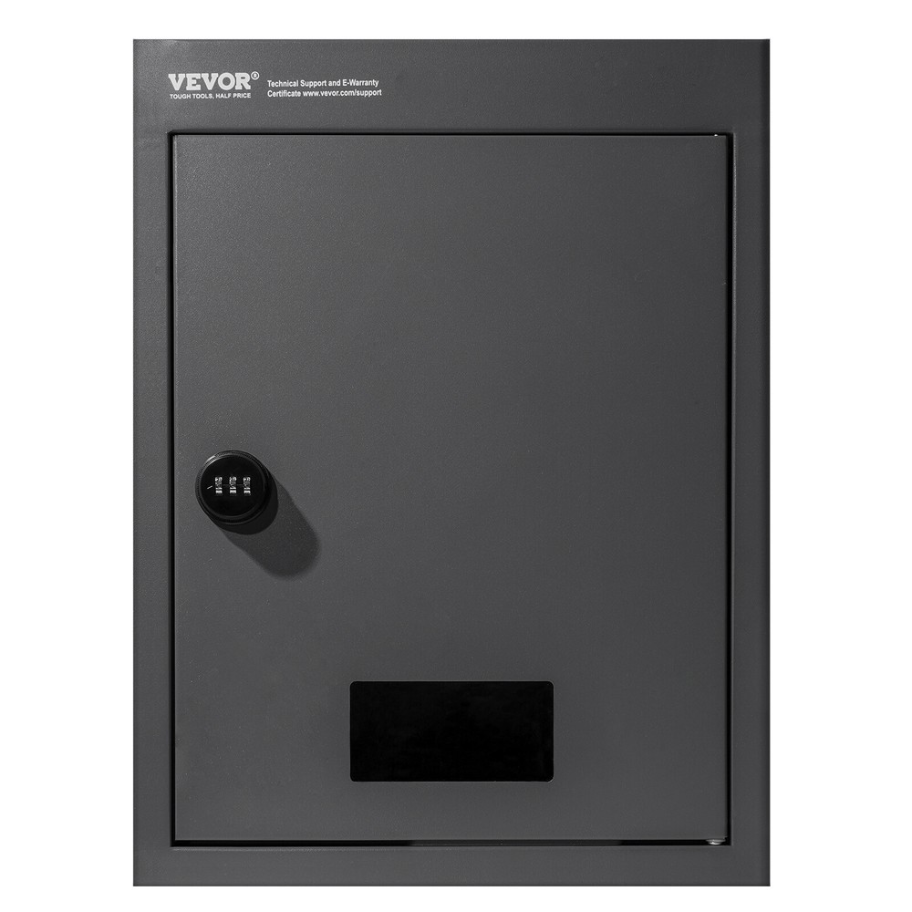 VEVOR Through The Wall Drop Box 12.5x6.3x16.9" Mailbox with Code Lock Black