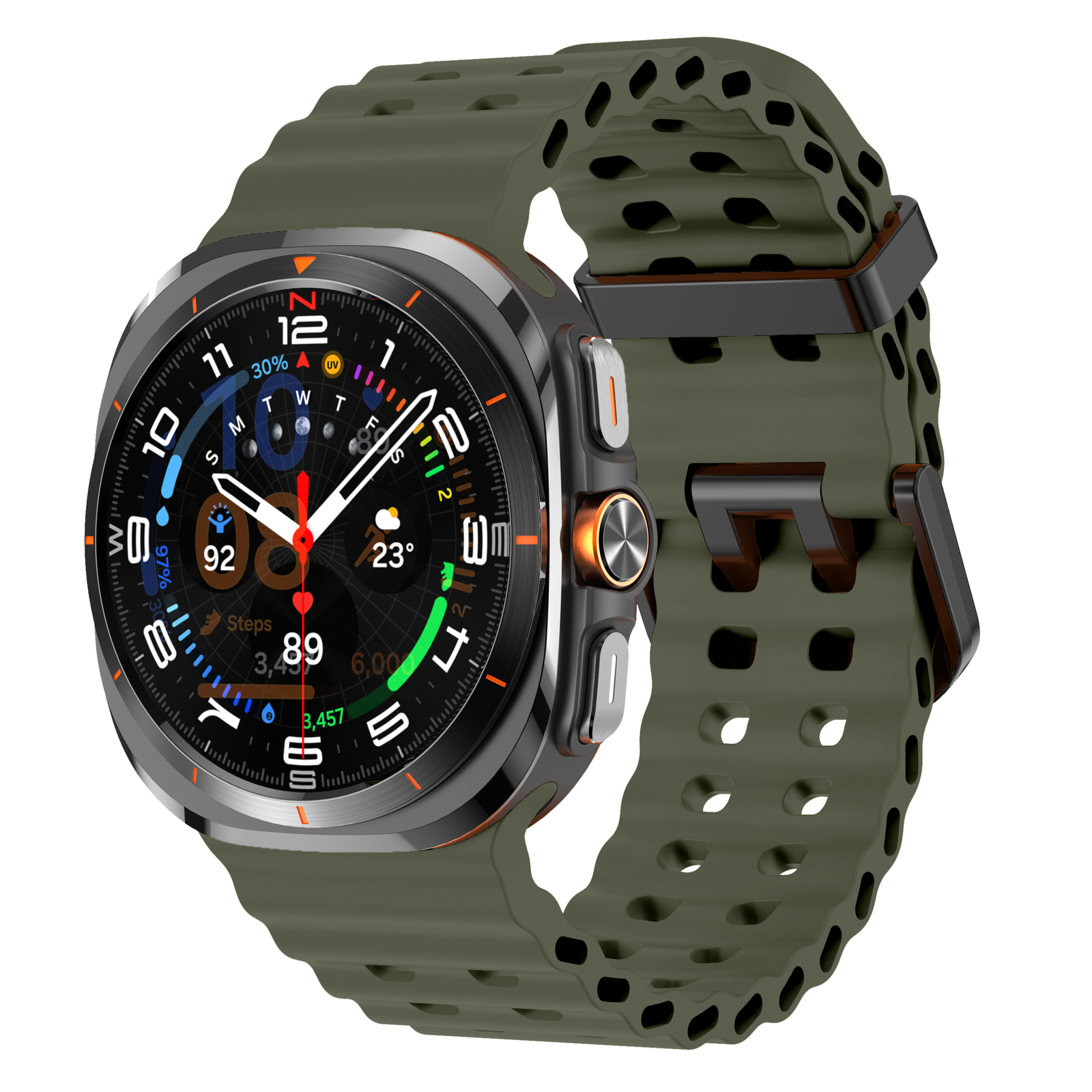 NEW Sport Soft Silicone Band for Samsung Galaxy Watch 7 Ultra 47mm NO Gaps Strap