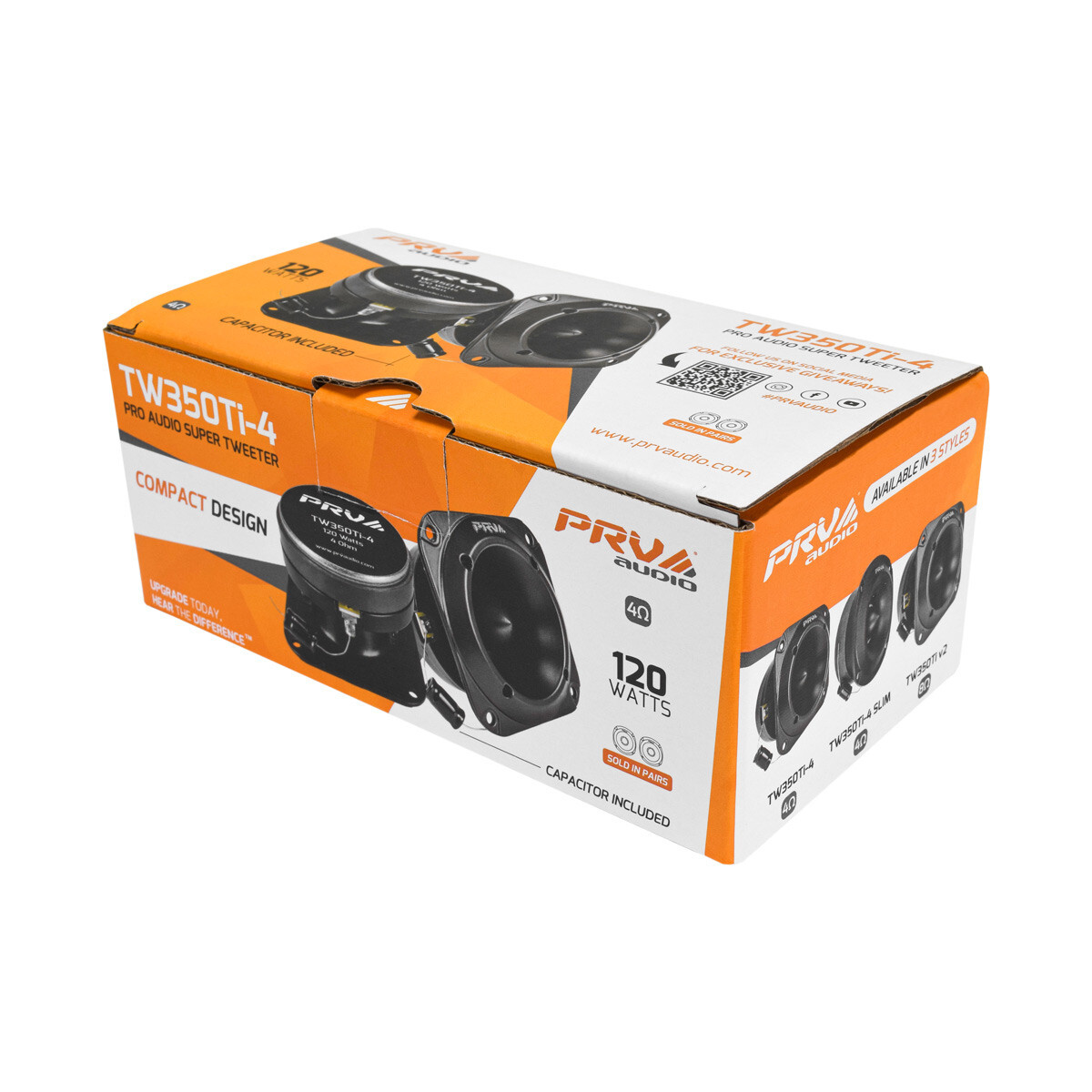 2x PRV 240 Watts Car Audio 3" Super Tweeter TW350Ti-4 Bullet 4 Ohms Titanium