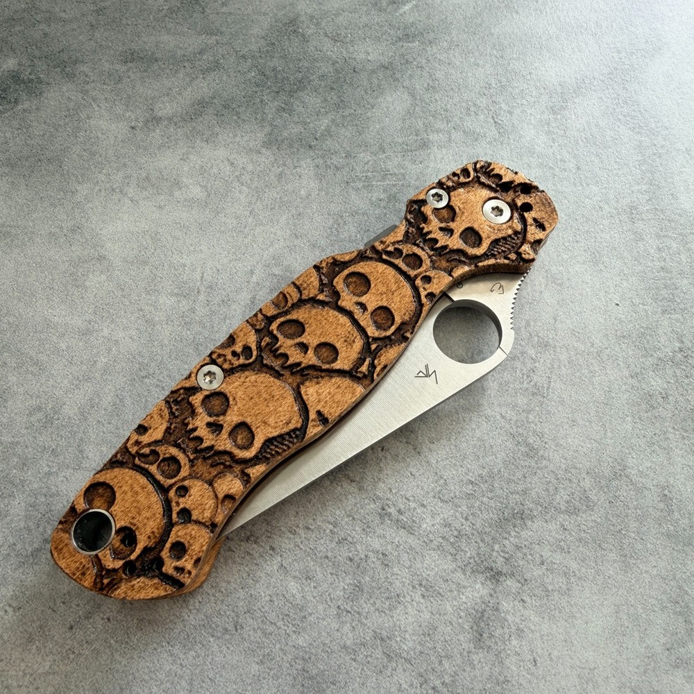 Cryptkeeper maple scales for Spyderco Paramilitary 2