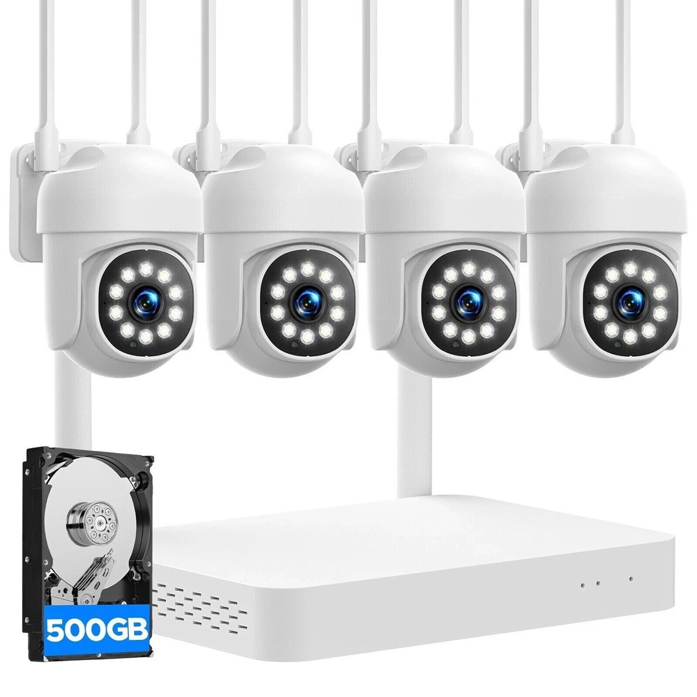 10CH NVR Kit Plug-in Powered CCTV Home Security Camera System Motion Detection