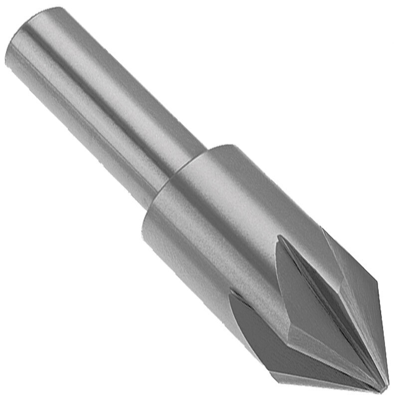 1/4" 82° Solid Carbide 6Fl Chatterless Countersink - USA - 2 pieces