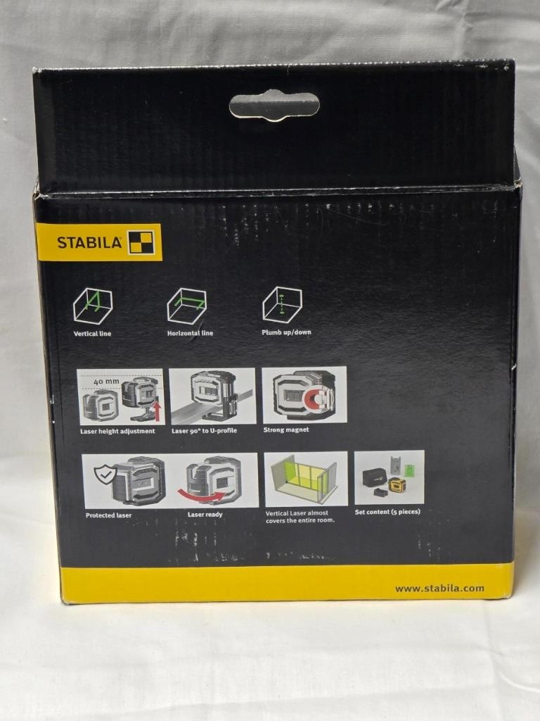 Stabila LAX 300 G Cross Line Plus Plumb Point Laser - Open Box