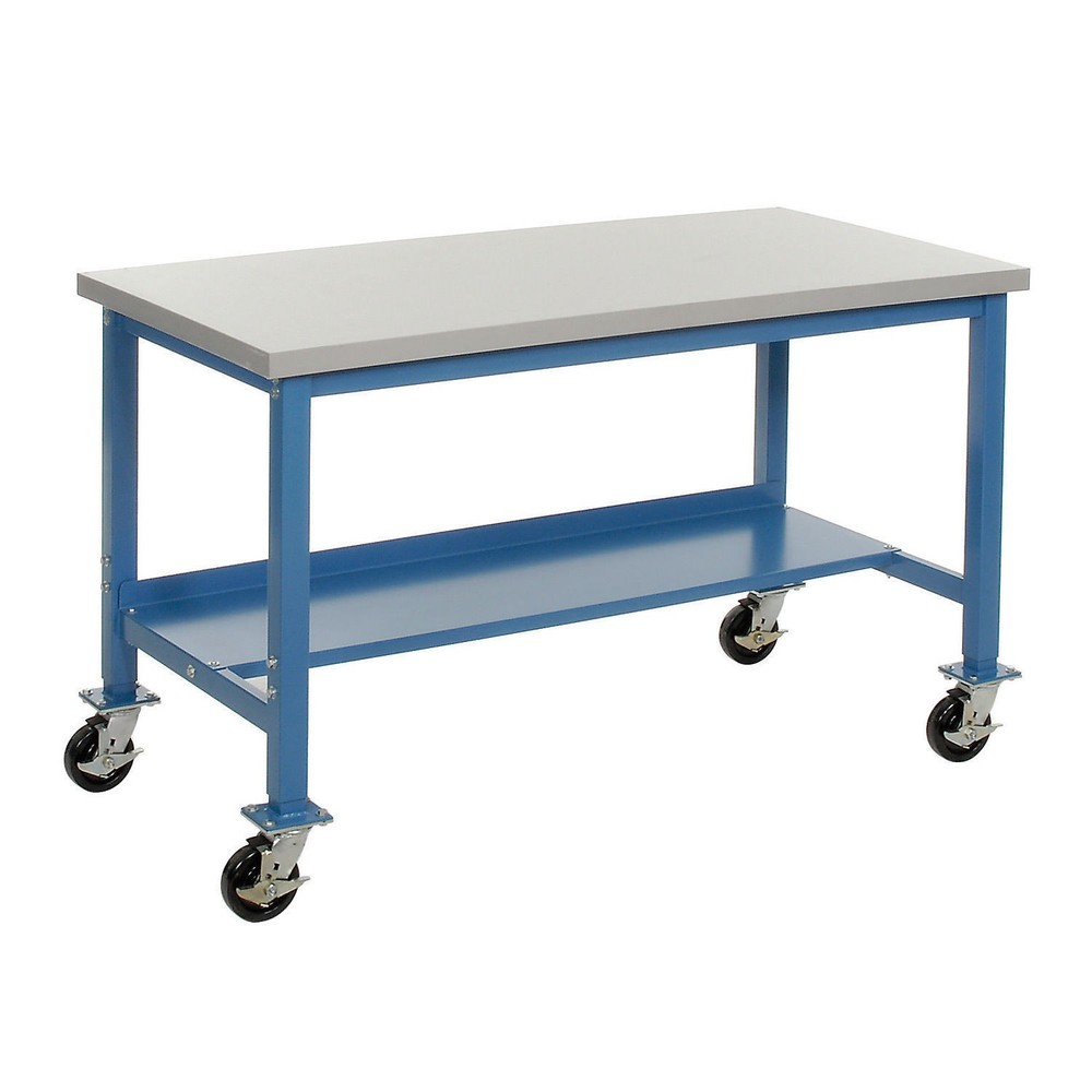 Mobile Production Workbench ESD Safety Edge 60"W x 30"D Blue