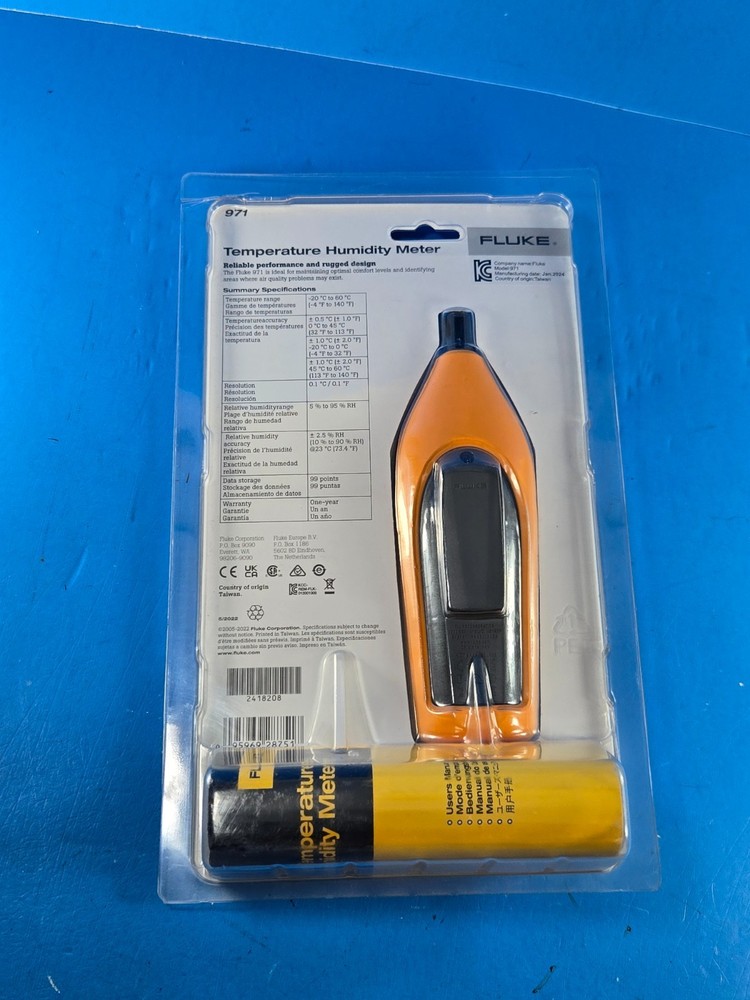 Fluke 971 Temperature Humidity Meter, NEW