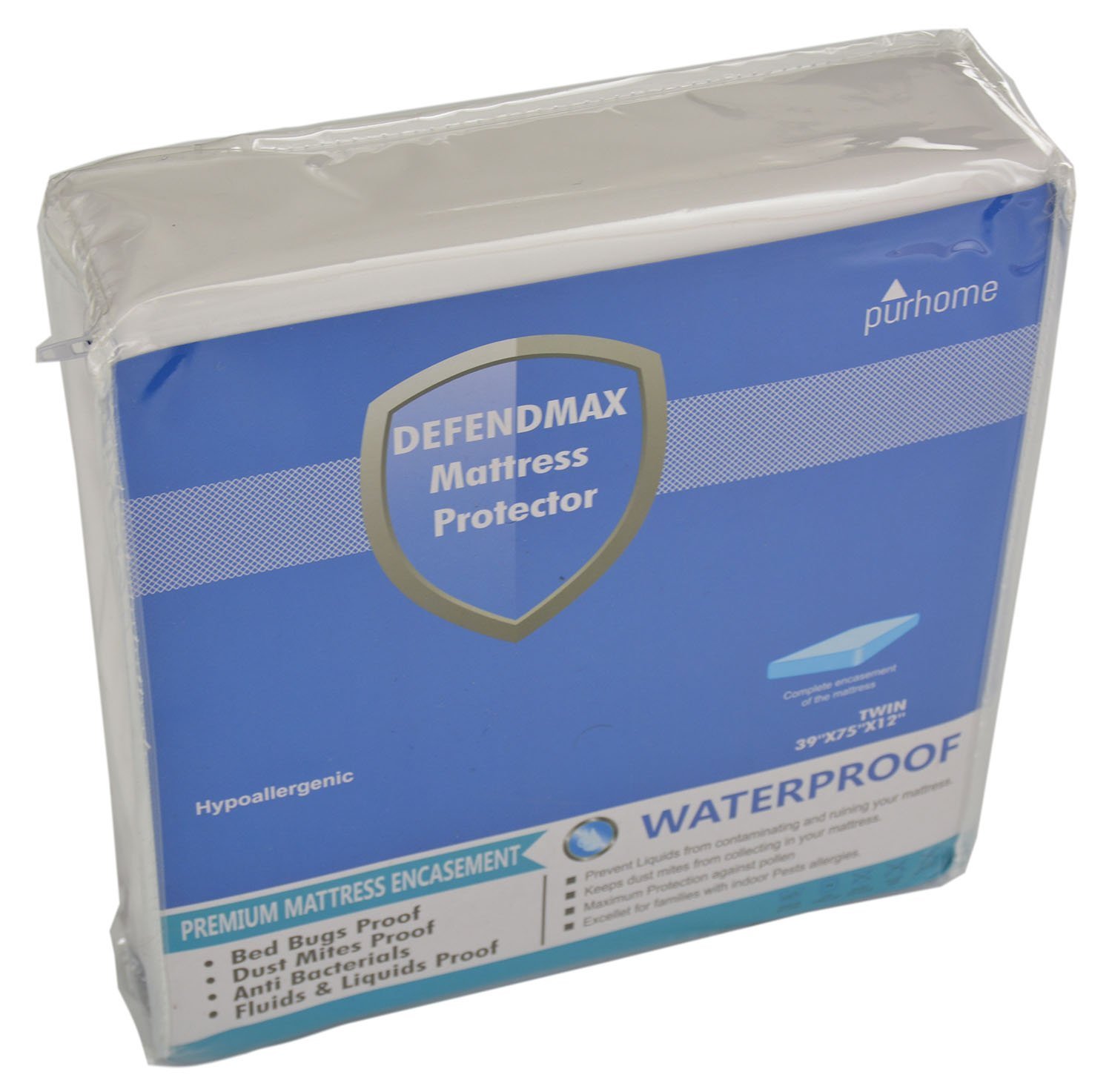 Mattress Protector Encasement Bedbug Cover Waterproof Hypoallergenic