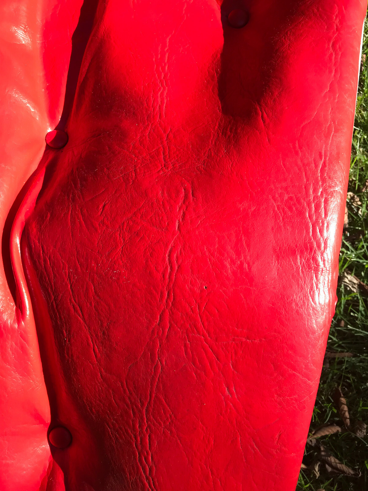 Original Homecrest Siesta Chaise Lounge Red Poly Cushion w/Headrest 1 of 2