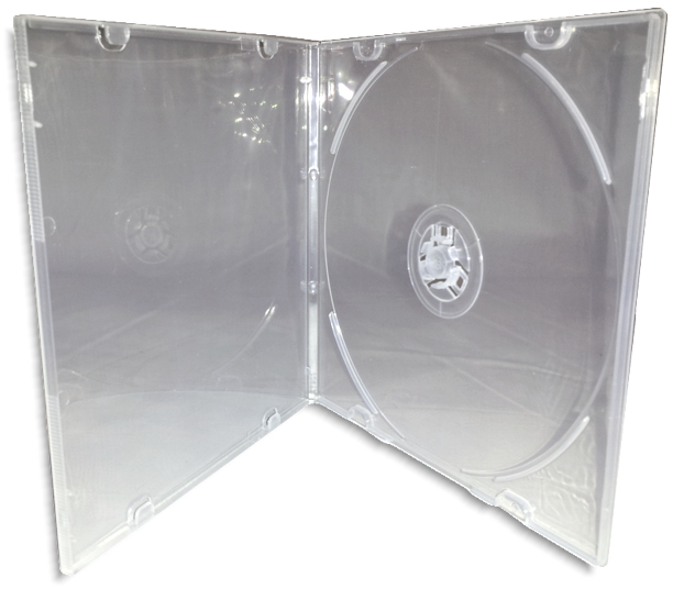 200-Pak Square-shaped CD/DVD CLAMSHELLS with Side Lock