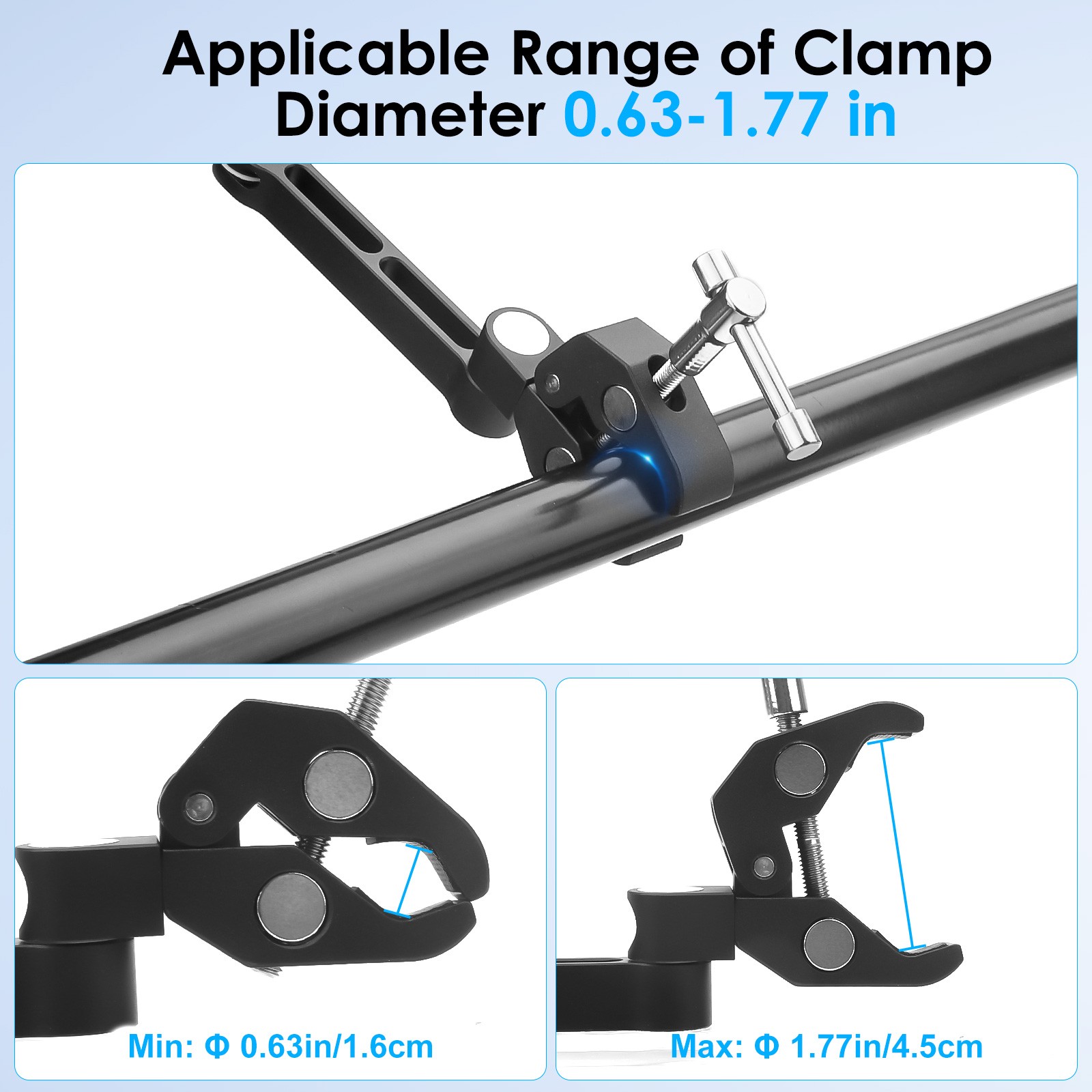 Music Microphone Stand Holder Bike Treadmill Mount for 4.7-12.9" Tablet iPhone