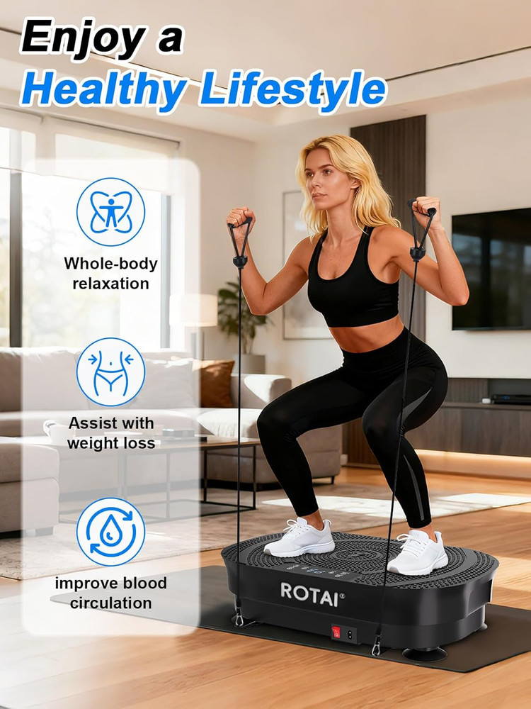 Vibration Plate Exercise Machine for Lymphatic Drainage，400 Lbs Capacity Shake P