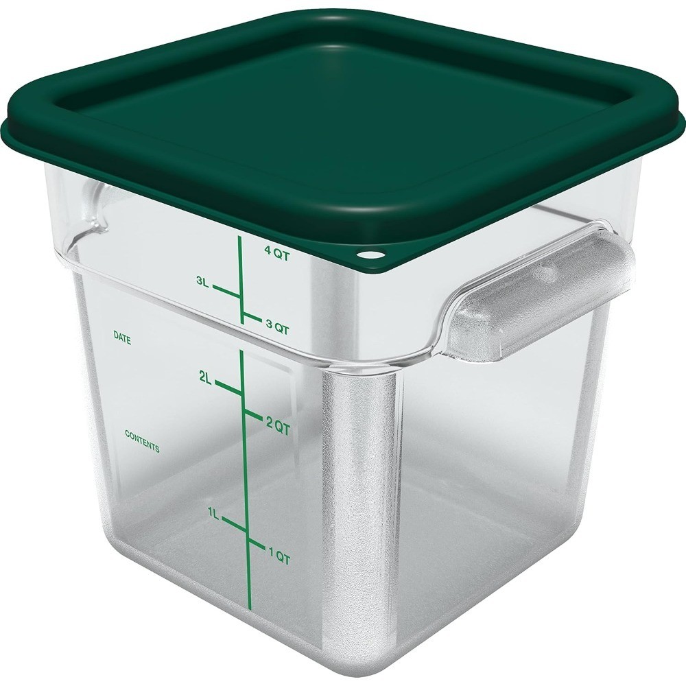 Square Food Storage Container Lid Stackable Design for Catering Buffets