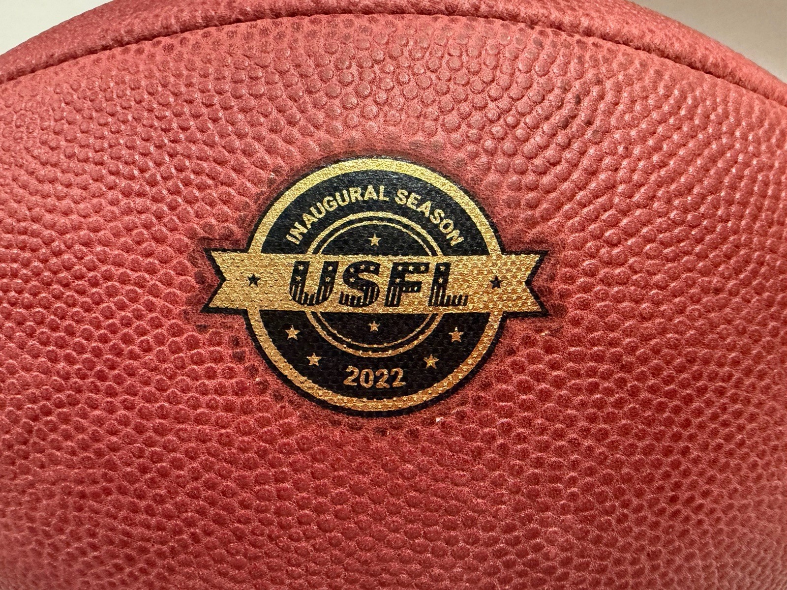 USFL Authentic 2022 Inaugural Season Team Issue Leather Football Game Ball