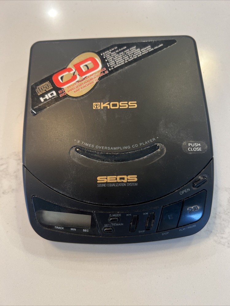 Koss Super Slim CD Player Model CDP403CP *Tested Working*