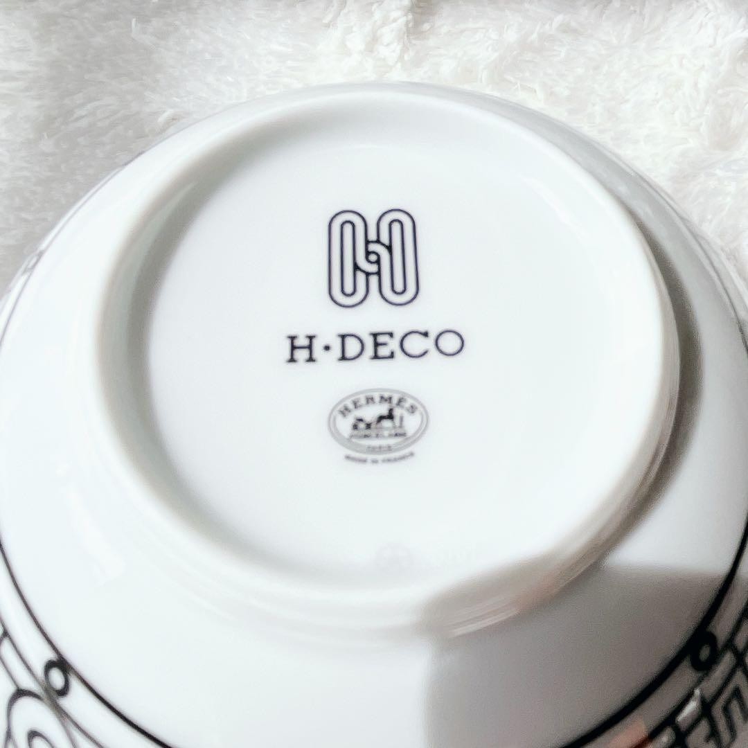Hermes H Deco Ash Deco Bowl Elegant Monotone Modern Tableware Luxury Gift