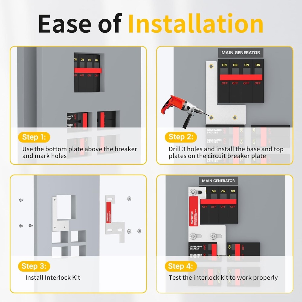 Joinfworld Generator Interlock Kit Compatible with ITE, Murray, Gould, Thomas, S