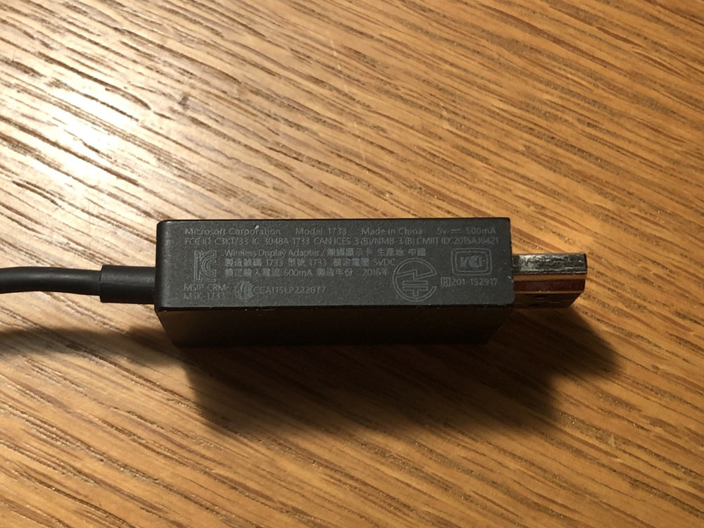 Microsoft Wireless Display Adapter - Model 1733