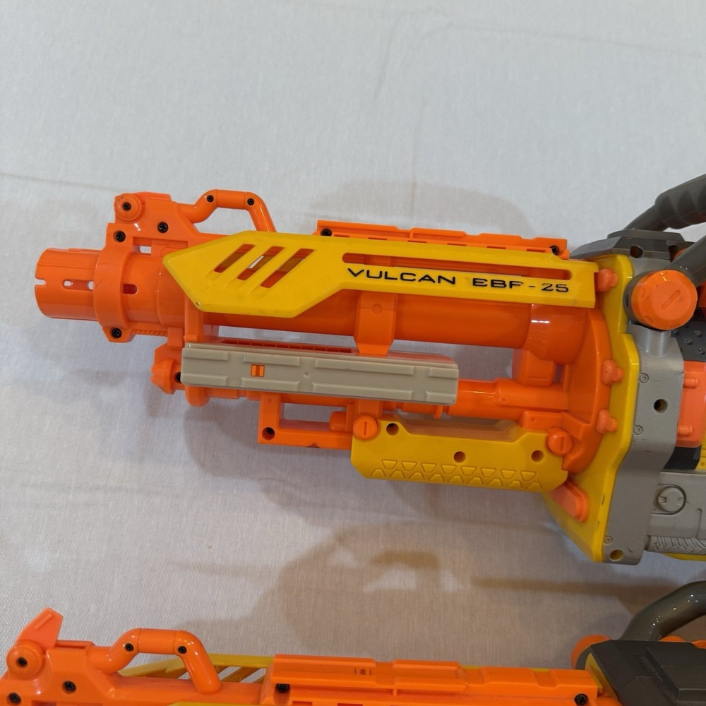 Nerf Vulcan EBF 25 Blaster Dart Gun Untested Missing Battery Tray