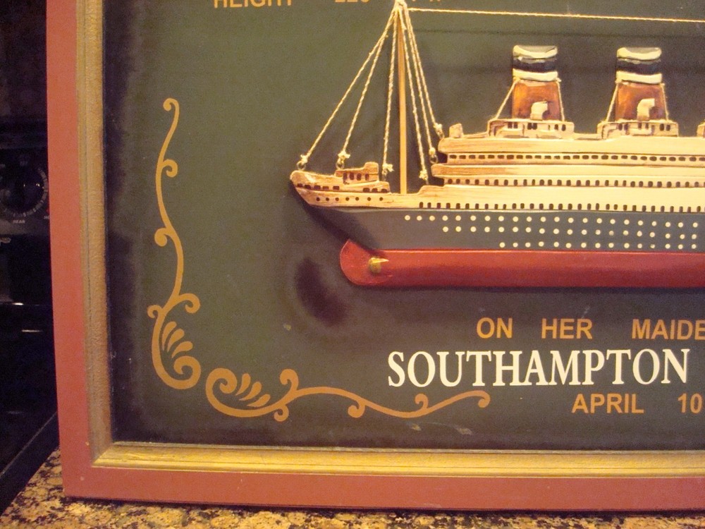 Large embossed 3-Dimensional Titanic Wall Plaque (#502)