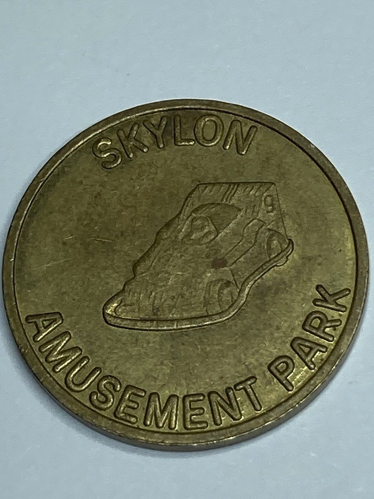 OLDER SKYLON AMUSEMENT PARK TOKEN BRASS OBSOLETE #rd1