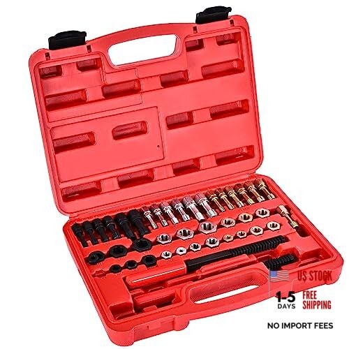 42-Piece Thread Chaser Set, Thread Restorer Rethreading Kit, Thread Repair