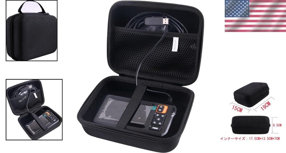Black EVA Hard Case for Borescope & Accessories - Water-Resistant & Lightweight
