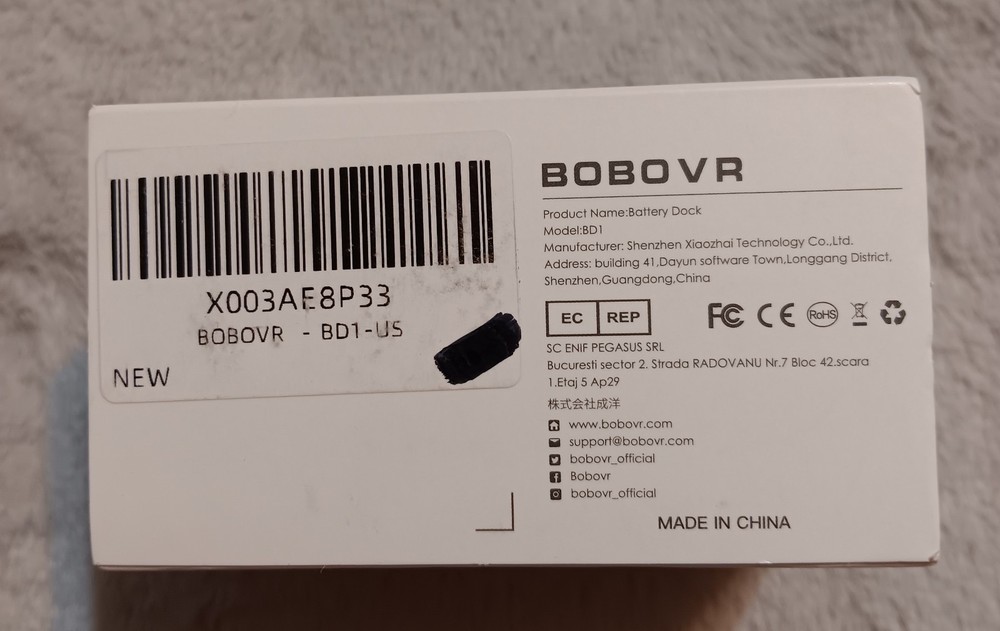 BOBOVR Battery Dock Charging B2 Battery Pack (Model BD1)