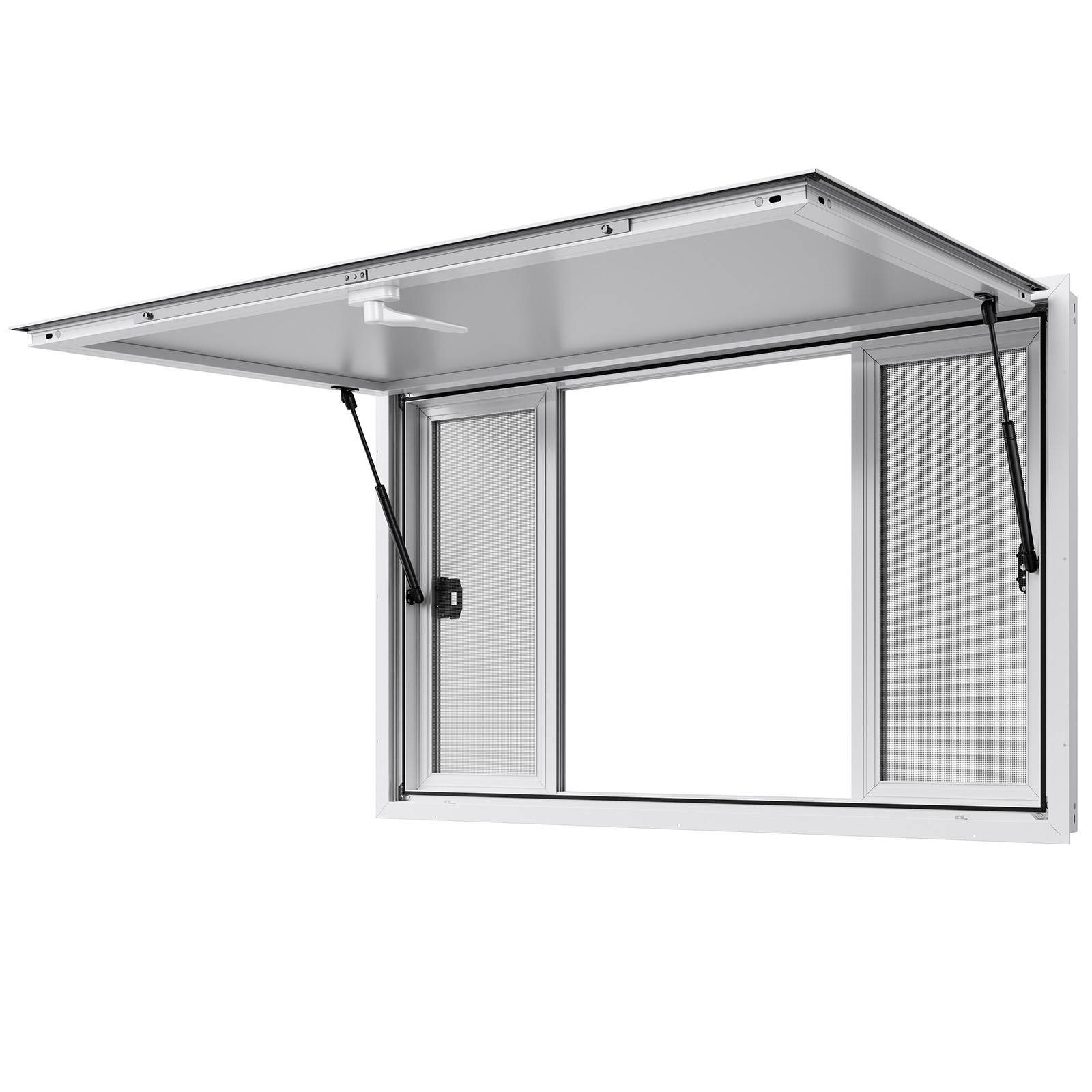 Uimoso 53x33in Aluminum Alloy Food Truck Service Window with Awning