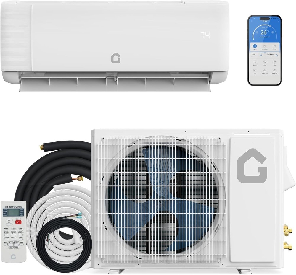 🔵24000 BTU Mini Split Air Conditioner & Heat Pump 19 SEER2 Ductless Mini Split