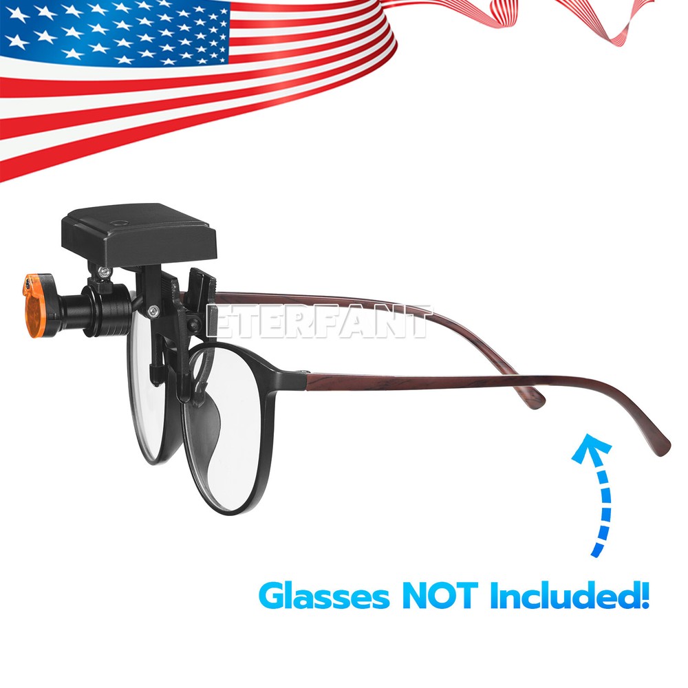 ETERFANT 5W Dental LED Headlight with Filter Binocular Loupe Wireless Adjustable