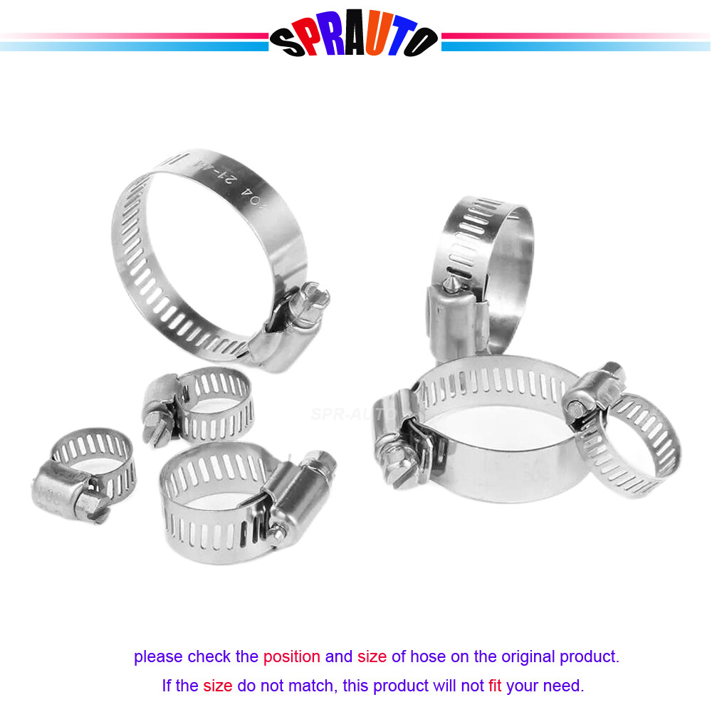 Hose Clamp Adjustable Size 1/2"-1 1/4" 304 Stainless Steel For Auto Hose etc