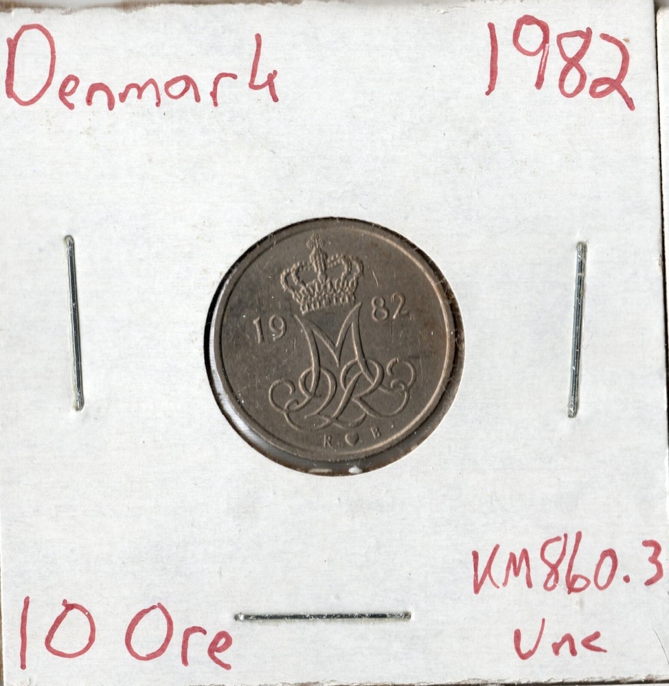Coin Denmark 10 Øre 1982 KM860.3