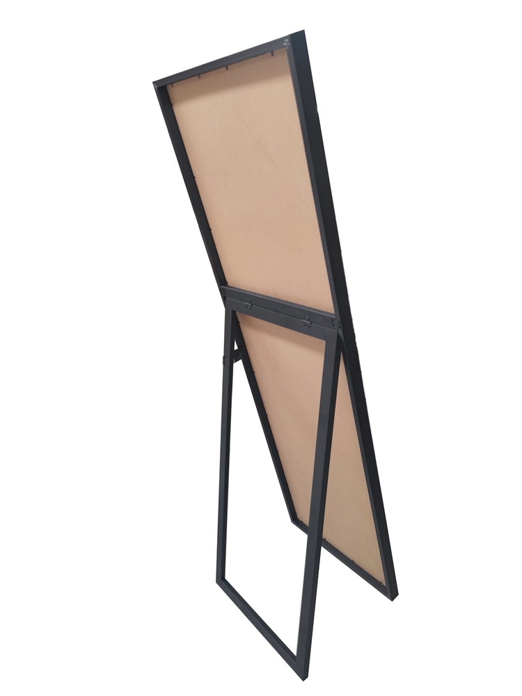17" x 58" Black Modern Cheval Mirror