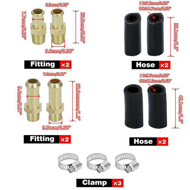Universal 1-6 PSI Adjustable Fuel Pressure Regulator Kit For Carburetor Engine