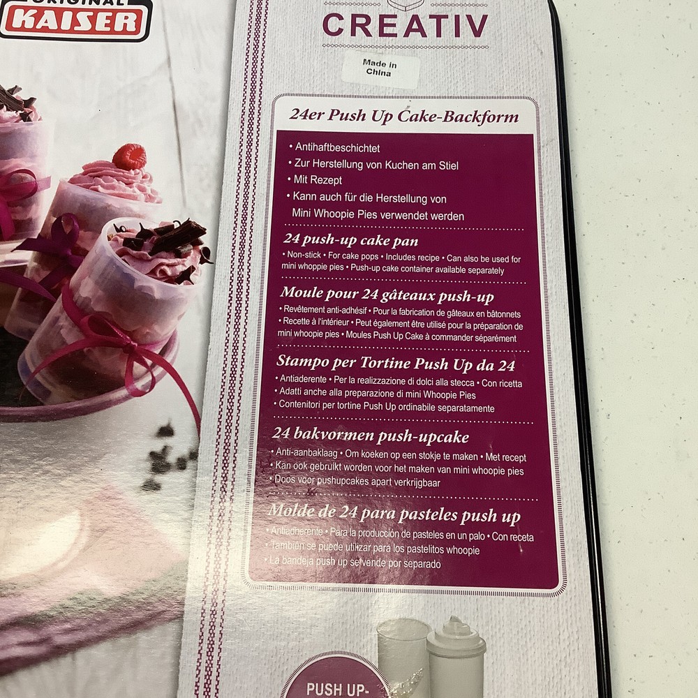 Kaiser Creativ 24 Push Up Cake Backform NEW